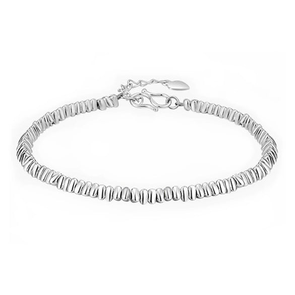 Silver Geometric Vintage Niche Design Electroplated Bracelet For Women