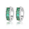 Silver Geometric Zircon Earrings For Women