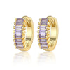 Silver Geometric Zircon Earrings For Women