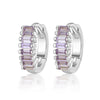 Silver Geometric Zircon Earrings For Women