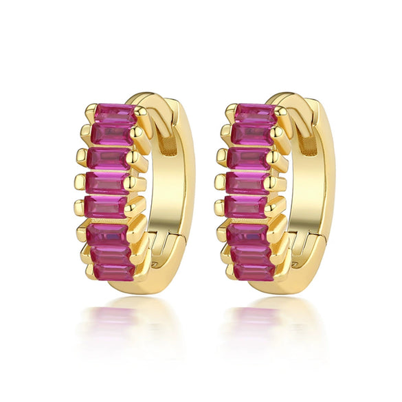 Silver Geometric Zircon Earrings For Women