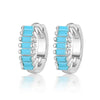 Silver Geometric Zircon Earrings For Women