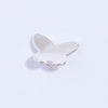 Silver Glossy Bow Beaded Handmade Braided Hand Rope String Bracelet Necklace With Butterfly Pattern And Electroplating Design