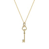 Silver Gold Key Clavicle Necklace Unisex Geometric Electroplated
