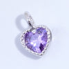 925 Silver Heartshaped Jewelry Pendant Inlaid With Colored Diamonds And Zirconia