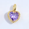 925 Silver Heartshaped Jewelry Pendant Inlaid With Colored Diamonds And Zirconia