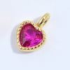 925 Silver Heartshaped Jewelry Pendant Inlaid With Colored Diamonds And Zirconia