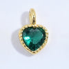 925 Silver Heartshaped Jewelry Pendant Inlaid With Colored Diamonds And Zirconia