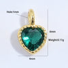 925 Silver Heartshaped Jewelry Pendant Inlaid With Colored Diamonds And Zirconia