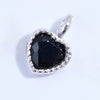 925 Silver Heartshaped Jewelry Pendant Inlaid With Colored Diamonds And Zirconia