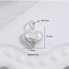 Silver Heartshaped Pendant With Stereo Gloss And Thread Grid Pattern Electroplated