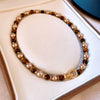 Silver Imitation Pearls And Zircon Geometric Clavicle Necklace For Women Set With Pearls
