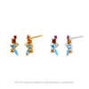925 Silver Inlaid Color Zircon Geometric Earrings Diamond Design Women's Jewelry