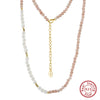 Silver Jewelry Baroque Imitation Pearl Turquoise Necklace Geometric Drop Shape Electroplated For Women
