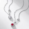 Silver 925 Jewelry Geometric Pattern Elegant Cross Chain Necklace For Women