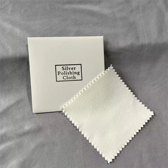 Silver Jewelry Maintenance Doublesided Velvet Cleaning Cloth Square Packaging