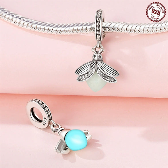 Silver Jewelry Pendant Accessories Beaded Bee Butterfly Dripping Oil Animal Style
