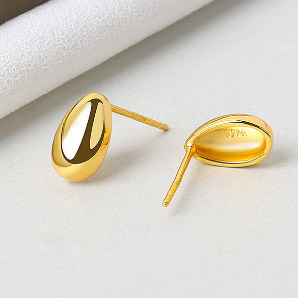 Silver Jewelry S925 Sterling Silver Geometric Oval Earrings For Women