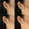 Silver Jewelry 925 Silver Geometric Emerald Cut Rectangular Pagoda Earrings Electroplated Unisex