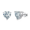 Silver Jewelry 925 Silver Geometric Heartshaped Electroplated Zircon Earrings For Women And Students