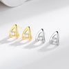 Silver Letter Diamond Earrings For Women Fashion Personality Style