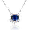 925 Silver Light Luxury Retro Clavicle Chain With Green Zircon Geometric Design For Women
