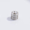 Silver Microinlaid Zircon Round Bucket Beads Spacer Diy Handmade Beads