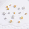 Silver Microinlaid Zircon Round Bucket Beads Spacer Diy Handmade Beads