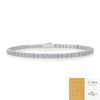 Silver Moissanite Geometric Style Women's Bracelet Set With Diamonds