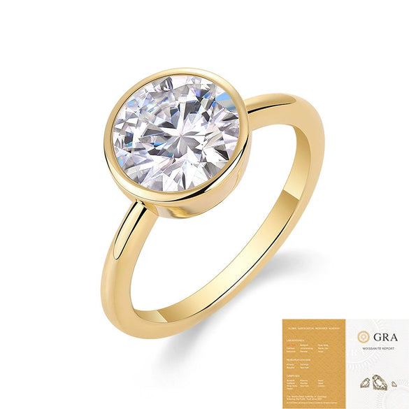925 Silver Moissanite Inlay Geometric Ring For Women