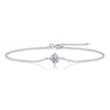 Silver Moissanite Inlay Geometric Women's Bracelet Fashion Style