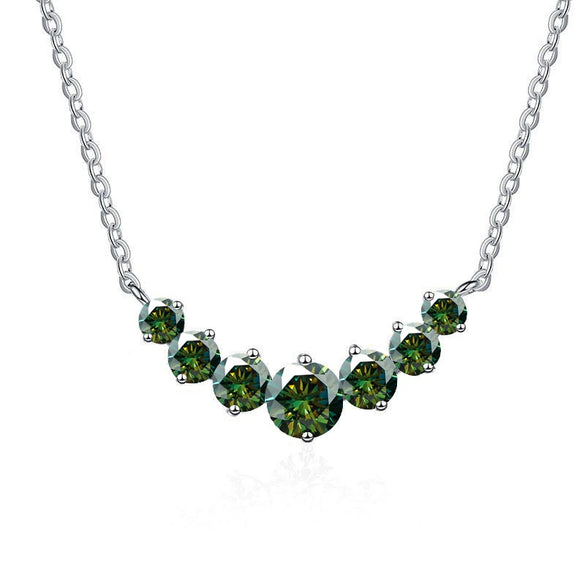 Silver Moissanite Pendant Necklace For Women Set With Gems In Animal Zodiac Style And Round Shape