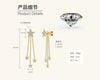 Silver Moissanite Pentagonal Star Tassel Earrings With Electroplating Treatment For Women
