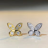 Silver 925 Moissanite Phantom Butterfly Bow Geometric Women's Ear Jewelry