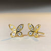 Silver 925 Moissanite Phantom Butterfly Bow Geometric Women's Ear Jewelry