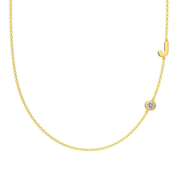 Silver 925 Necklace Geometric Letter Shape Electroplated Women's Clavicle Chain Jewelry