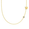 Silver 925 Necklace Geometric Letter Shape Electroplated Women's Clavicle Chain Jewelry