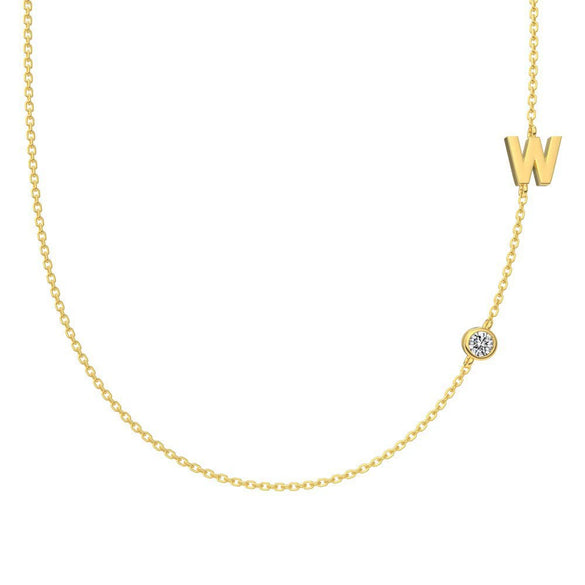 Silver 925 Necklace Geometric Letter Shape Electroplated Women's Clavicle Chain Jewelry