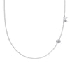 Silver 925 Necklace Geometric Letter Shape Electroplated Women's Clavicle Chain Jewelry