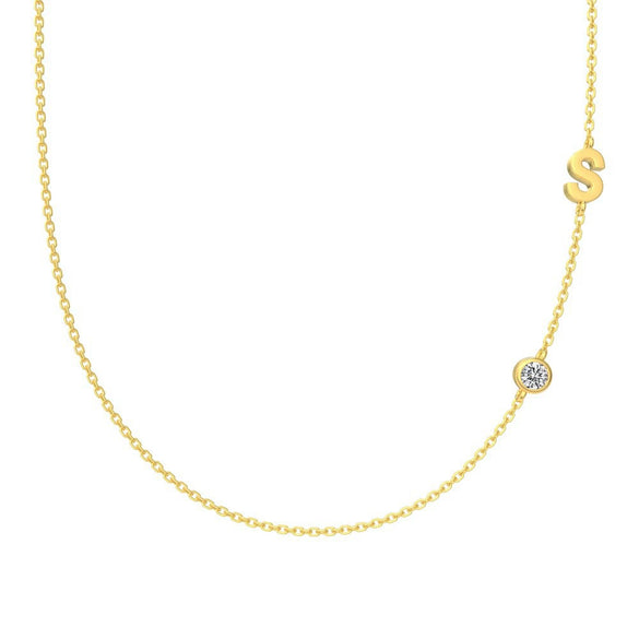 Silver 925 Necklace Geometric Letter Shape Electroplated Women's Clavicle Chain Jewelry