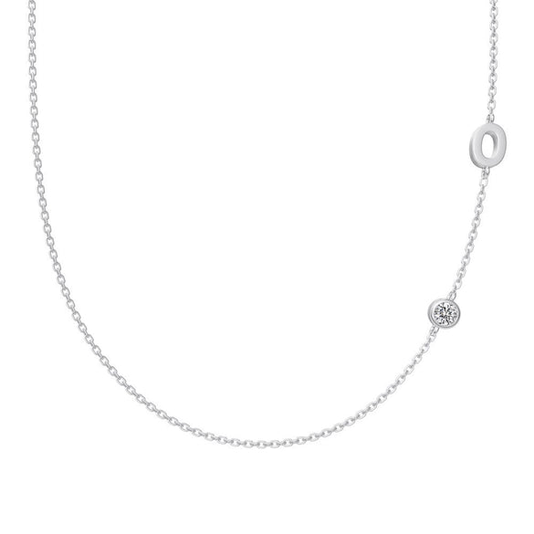 Silver 925 Necklace Geometric Letter Shape Electroplated Women's Clavicle Chain Jewelry