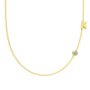 Silver 925 Necklace Geometric Letter Shape Electroplated Women's Clavicle Chain Jewelry