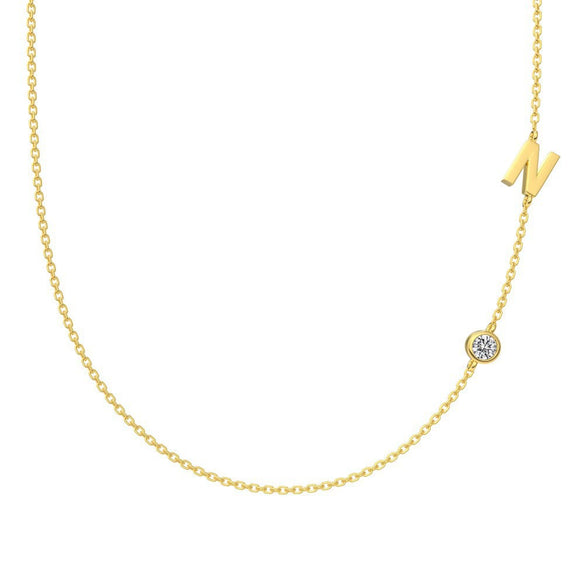 Silver 925 Necklace Geometric Letter Shape Electroplated Women's Clavicle Chain Jewelry