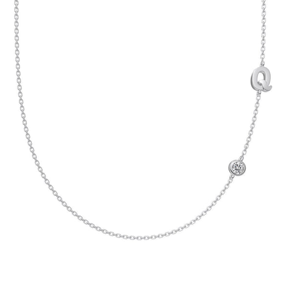Silver 925 Necklace Geometric Letter Shape Electroplated Women's Clavicle Chain Jewelry