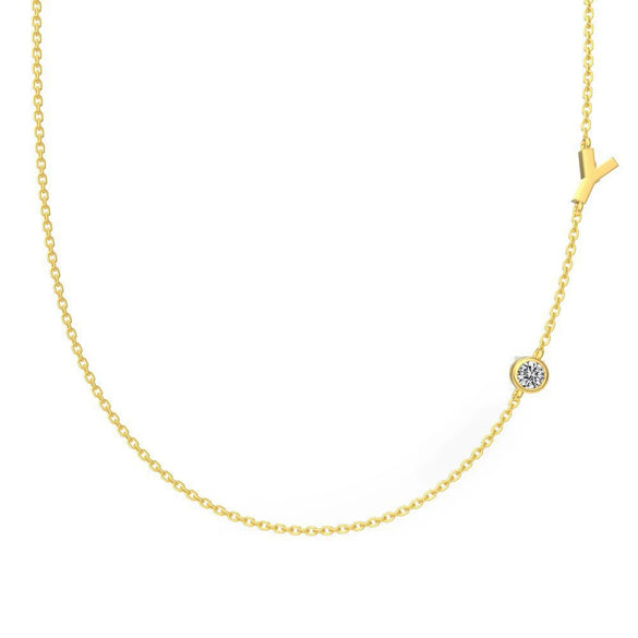 Silver 925 Necklace Geometric Letter Shape Electroplated Women's Clavicle Chain Jewelry