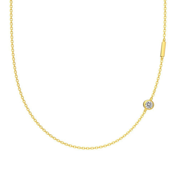 Silver 925 Necklace Geometric Letter Shape Electroplated Women's Clavicle Chain Jewelry