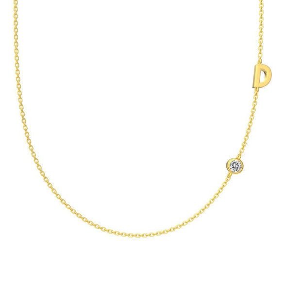 Silver 925 Necklace Geometric Letter Shape Electroplated Women's Clavicle Chain Jewelry