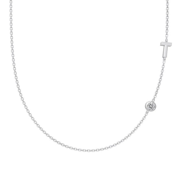 Silver 925 Necklace Geometric Letter Shape Electroplated Women's Clavicle Chain Jewelry