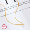 Silver 925 Necklace Simple Clavicle Chain With Shell Beads And French Pendant Electroplating For Women