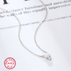 Silver 925 Necklace Simple Clavicle Chain With Shell Beads And French Pendant Electroplating For Women